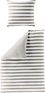 BIERBAUM Bettwäsche »Modern Stripes«, (2 tlg.), Mako-Satin, 100 % Baumwolle, gestreift, pflegeleicht