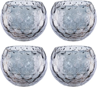 Creativ Home, Creativ home Windlicht, (Set, 4 St.), aus Glas, Creativ home Windlicht »Weihnachtsdeko«, (Set, 4 St.), aus Glas