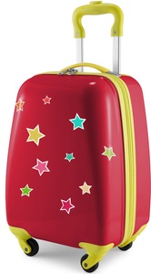 Hauptstadtkoffer, Hauptstadtkoffer Kinderkoffer »For Kids, Sterne«, 4 Rollen, mit wasserbeständigen, reflektierenden Sterne-Stickern, Hauptstadtkoffer Kinderkoffer »For Kids, Sterne«, 4 St. Rollen, Kinderreisegepäck Handgepäck-Koffer Kinder-Trolley