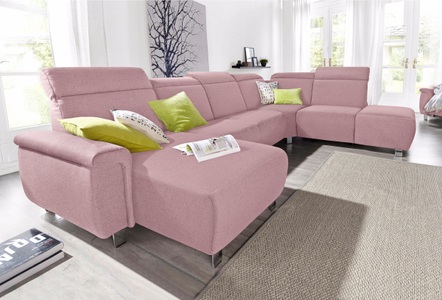SIT&MORE, sit&more Wohnlandschaft, sit&more Wohnlandschaft »Township U-Form« wahlweise mit elektrischer Wallfree-Funktion