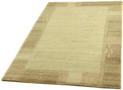 MorgenLand, morgenland Wollteppich »Nepal Teppich handgeknüpft beige«, rechteckig, 18 mm Höhe, morgenland Wollteppich »Nepal Teppich handgeknüpft beige«, rechteckig, 18 mm Höhe