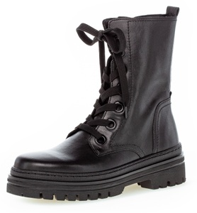 Gabor, Gabor Schnürboots, mit Ziernaht, Gabor Damen Boot Schwarz