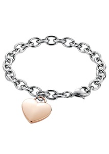 FIRETTI, Firetti Armband »Herz«, Firetti Armband »Schmuck Geschenk Armschmuck Armkette Ankerkette Herz«