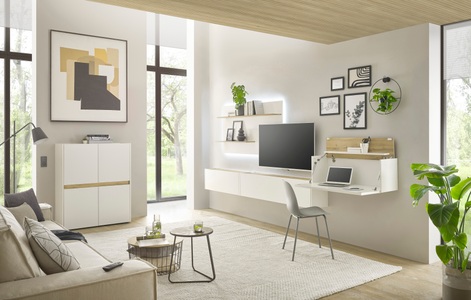INOSIGN Büromöbel-Set »CiTY/GiRON«, (Set, 5 St.), Home Office, Wandsekretär