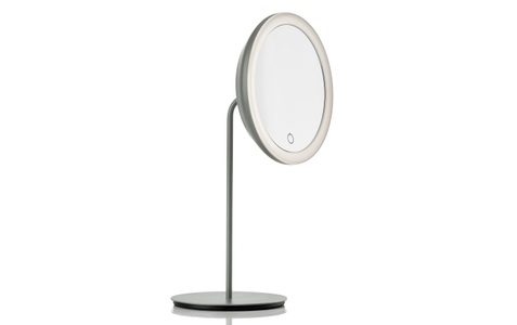 Zone Denmark, Zone Denmark - Kosmetikspiegel mit Licht 34cm grau, Zone Denmark Kosmetikspiegel »Ø 18 cm Grau«