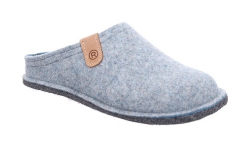 Rohde, Rohde Lucca Damen Hausschuh Grau, Rohde Pantoffel »LUCCA«, Clog, Hausschuh, Homeslipper in melierter Optik