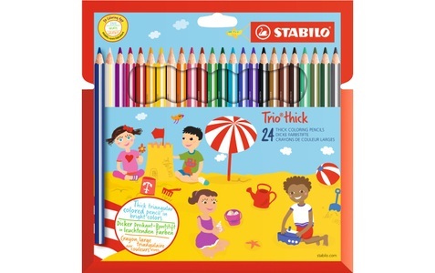Stabilo, STABILO Farbstifte Trio dick 24 St?ck, Dreikant-Buntstift STABILO® Trio dick 24er-Pack mit Spitzer