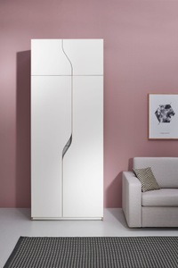 Müller SMALL LIVING, Müller SMALL LIVING Kleiderschrank »PLANE Ausstattung Nr. 5«, inklusive einer innenliegenden Tür und einer Kleiderstange für Blusen und Blazer oder Kinderbekleidung, 