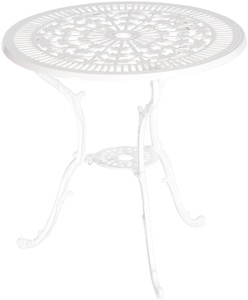 Merxx, MERXX Gartentisch »Lugano«, Aluminium, Ø 70 cm, weiss, MERXX Gartentisch »Lugano«