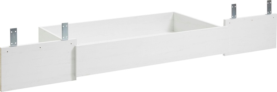HOME AFFAIRE, Home affaire Bettschubkasten »Florenz«, Ergänzung zum Bett Florenz, Home affaire Bettschubkasten »Florenz Bettkasten in Pinie Weiss, Schubkasten mit Rollen«, Schublade passend zu den Florenz Betten, Aufbewahrung, Stauraum