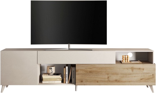 INOSIGN Lowboard »Monaco Breite 241 cm, TV-Schrank mit 1 Tür, 1 Klappe u. 1 Schubkasten«, Fernsehtisch, TV-Board, Soft/Self Closing