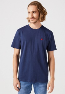 Wrangler, Wrangler T-Shirt »SIGN OFF TEE«, Wrangler - T-Shirts Sign Off Tee, für Herren, Blau, Größe XXL