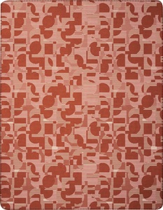 biederlack, Wohndecke 'Geo' biederlack Terracotta, ELLE DECORATION Wohndecke »Geo«, mit grafischem Design, Kuscheldecke