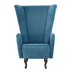 MAX WINZER, Max Winzer® Ohrensessel »Anastasia«, mit geschwungenen Holzfüssen, Hochlehner, Max Winzer® Ohrensessel »Anastasia Designsessel, extravaganter Hochlehnsessel, trendige Farben«, elegantes Highlight im Wohnzimmer, mit geschwungenen Holzfüssen