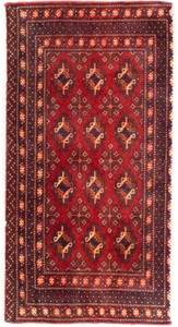 MorgenLand, morgenland Wollteppich »Turkaman Teppich handgeknüpft rot«, rechteckig, 8 mm Höhe, morgenland Wollteppich »Turkaman Teppich handgeknüpft rot«, rechteckig, 8 mm Höhe