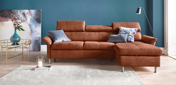 exxpo - sofa fashion Ecksofa, inkl. Kopf- bzw. Rückenverstellung, wahlweise mit Bettfunktion und Bettkasten
