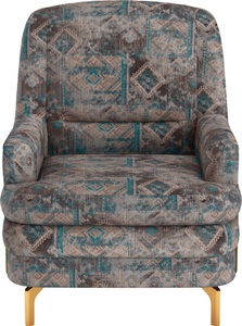 SIT&MORE, sit&more Sessel »Orient 10 V«, inkl. 1 Zierkissen mit Strass-Stein, goldfarbenfabene Metallfüsse, sit&more Sessel »Orient«, inkl. 1 Zierkissen mit Strass-Stein, goldfarbenfabene Metallfüsse