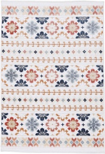carpetfine, carpetfine Teppich »Deja 103«, rechteckig, 4 mm Höhe, robustes Flachgewebe, Motiv- Floral Palmenblätter, Hoch-Tief Effekt, In- und Outdoor geeignet, Wetterfest und UV-beständig für Balkon, Terrasse, Garten, Aussenbereich,Wohnzimmer, Schlafzimme, carpetfine Teppich »Deja 103«, rechteckig, 4 mm Höhe, robustes Flachgewebe, Motiv- Floral Palmenblätter, Hoch-Tief Effekt