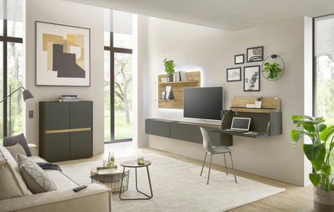 INOSIGN Büromöbel-Set »CiTY/GiRON«, (Set, 5 St.), Home Office, Wandsekretär