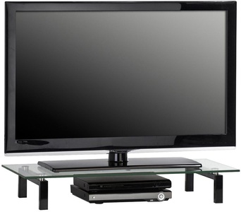 MAJA MÖBEL, TV-Lowboard, Maja Möbel, »1603«, Breite 82 cm, XXXLutz Tv-aufsatz in schwarz , 1603 9599 - TV -Board , Metall, Glas , 82x12.5x35 cm , lackiert,klar , 001534045101