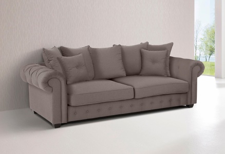 HOME AFFAIRE, Home affaire 3-Sitzer »San Pedro«, Masse B/T/H: 234/100/94 cm - Sofa hat 4 (nicht 5) Rückenkissen und 2 Zierkissen, 