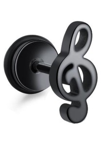 FIRETTI, Firetti Single-Ohrstecker »Notenschlüssel«, Firetti Single-Ohrstecker »Schmuck Geschenk Ohrschmuck einzeln Notenschlüssel«