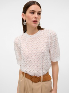 Vero Moda Blusenshirt »VMBECCA LACE SS O-NECK TOP JRS GA NOOS«