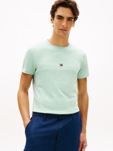 Tommy Hilfiger, Tommy Hilfiger T-Shirt "TOMMY LOGO" aus reiner Baumwolle