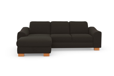 sit&more Ecksofa »Durness«, mit Federkern und hochwertigen Massivholzfüssen, wahlweise mit Kopfteilverstellung, Bettfunktion und Bettkasten oder mit Bettfunktion und Bettkasten