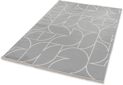 Schöner Wohnen Kollektion, SCHÖNER WOHNEN-Kollektion Teppich »Magic 6104«, rechteckig, 7 mm Höhe, Hoch Tief Struktur, mit Viskose, weich und glänzend, Schöner Wohnen - Tuft-/Webteppich Magic - silber - Viskose/Polyacryl/ - 80/150 cm
