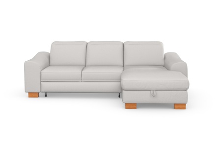 sit&more Ecksofa »Durness«, mit Federkern und hochwertigen Massivholzfüssen, wahlweise mit Kopfteilverstellung, Bettfunktion und Bettkasten oder mit Bettfunktion und Bettkasten