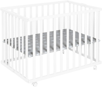 Roba, roba® Laufgitter »Little Stars, weiss, 74x100 cm«, mit Folienboden, roba® Laufgitter »Little Stars, weiss, 74x100 cm«, mit Folienboden