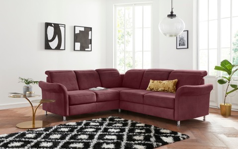 sit&more Ecksofa, inklusive Federkern, wahlweise mit Kopfteilverstellung, Bettfunktion und Schubladenstauraum