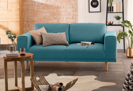 HOME AFFAIRE, Home affaire 2-Sitzer »Lasse«, im scandinavischem Stil mit Holzfüssen, Home affaire 2-Sitzer »Lasse«, im scandinavischem Stil mit Holzfüssen