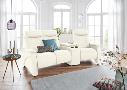 exxpo - sofa fashion, exxpo - sofa fashion 3-Sitzer, exxpo - sofa fashion 3-Sitzer »Ascoli, Kinosofa mit hohem Sitzkomfort, bequeme Armlehnen« inkl. Relaxfunktion, Ablage und Staufach, hohe Rückenlehne