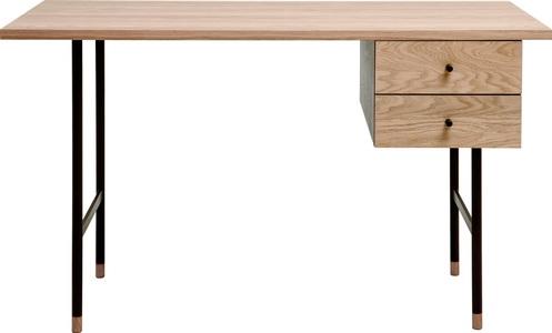 Woodman, Woodman Schreibtisch »Daniel«, Schubladen mit Soft-Close-Funktion, Beine aus Metall, Woodman Schreibtisch »Daniel«, Schubladen mit Soft-Close-Funktion, Beine aus Metall
