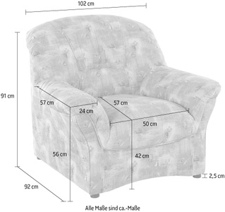 DOMO collection, DOMO collection Sessel, DOMO collection Sessel »Bahia«, inklusive Federkern