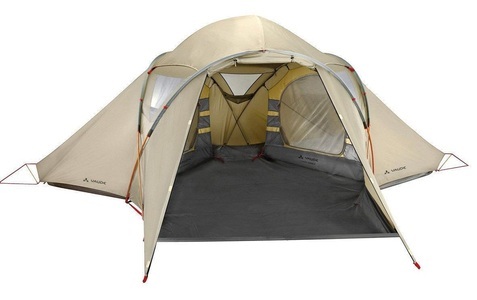 Vaude, VAUDE Badawi 4P Tent sand 2019 4-Personen Zelte, Vaude Badawi 4P Familienzelt
