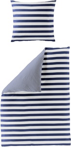 BIERBAUM Bettwäsche »Modern Stripes«, (2 tlg.), Mako-Satin, 100 % Baumwolle, gestreift, pflegeleicht