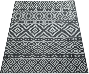 PACO HOME, Paco Home Teppich »Coco 201«, rechteckig, 4 mm Höhe, Flachgewebe, Rauten Design, In- und Outdoor geeignet, Wohnzimmer, Paco Home Teppich »Coco 201«, rechteckig, 4 mm Höhe, Flachgewebe, Rauten Design, In- und Outdoor geeignet, Wohnzimmer