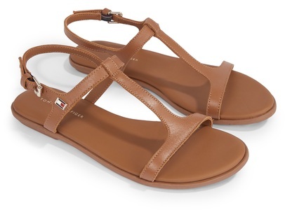 Tommy Hilfiger, Tommy Hilfiger Riemchensandale »TH FLAT SANDAL«, Tommy Hilfiger Riemchensandale »TH FLAT SANDAL«, Sommerschuh, Sandalette mit verstellbarem Riemchen