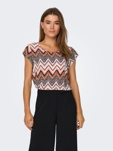 ONLY Shirtbluse »ONLVIC S/S AOP TOP NOOS PTM«, mit Druck