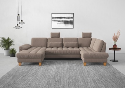SIT&MORE, sit&more Wohnlandschaft, wahlweise mit Bettfunktion, Bettkasten, Sitztiefenverstellung, sit&more Wohnlandschaft »Westham U-Form«, wahlweise mit Bettfunktion, Bettkasten, Sitztiefenverstellung