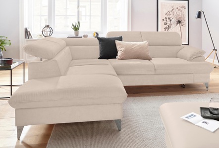 Cotta, COTTA Ecksofa »Caluso«, inklusive Kopfteilverstellung, wahlweise mit Bettfunktion, COTTA Ecksofa »Caluso L-Form«, inklusive Kopfteilverstellung, wahlweise mit Bettfunktion