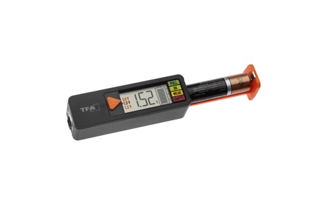 TFA Dostmann, TFA Dostmann Batterietester Batterietester BatteryCheck Messbereich (Batterietester) 1,2 V, 1,5 V, 3 V, 9 V Akku,, TFA Dostmann Spannungsprüfer »Batterietester Battery«