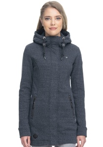 Ragwear Plus, Ragwear Plus Kapuzensweatjacke »LETTY PLUS«, mit dekorativen Patches aus Kunstleder, 