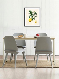 QUEENCE, queence Bild »Citronnier«, (1 St.), gerahmt, queence Bild »Citronnier«, Obst-Obst Bilder-Essen-Lebensmittel-Kunst-Schriftzug-Italien-Spanien, (1 St.), HD Premium Poster-Druck inkl. Holzrahmen