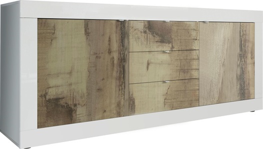 LC, LC Sideboard »Basic«, 210 cm, INOSIGN Sideboard »Basic Breite 210 cm, Kommode 2 Türen, 3 Schubkästen, Anrichte,«, Metallgriff, moderne Rahmenoptik, viel Stauraum, Farbauswahl