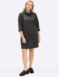 SHEEGO, Sheego A-Linien-Kleid "Velours-Kleid"