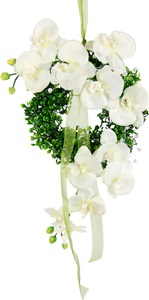 IGEA, I.GE.A. Kunstkranz »Orchidee«, (1 St.), Buchskranz Festliche Dekoration Hochzeitsdeko Wanddeko, I.GE.A. Kunstkranz »Orchidee«, Buchskranz Festliche Dekoration Hochzeitsdeko Wanddeko